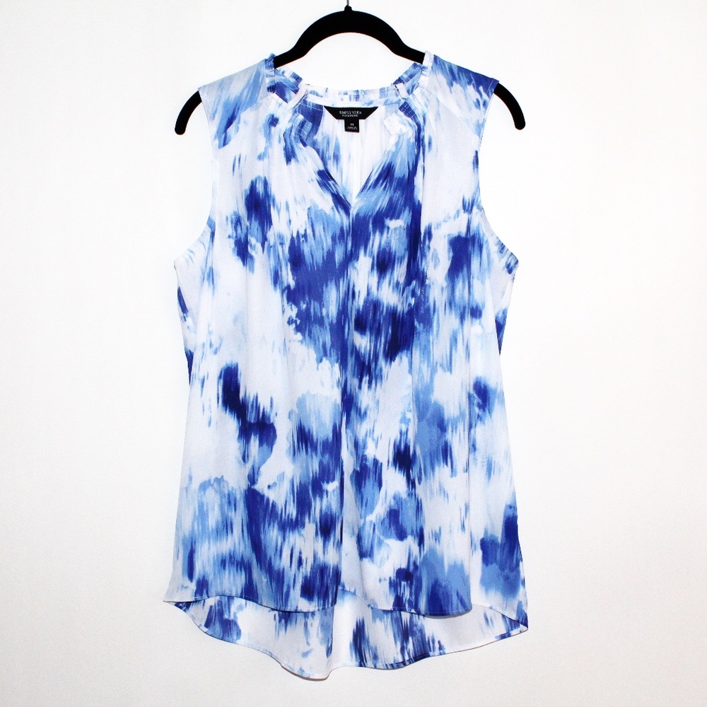 Simply Vera Vera Wang Pleated Split-Neck Shell Top